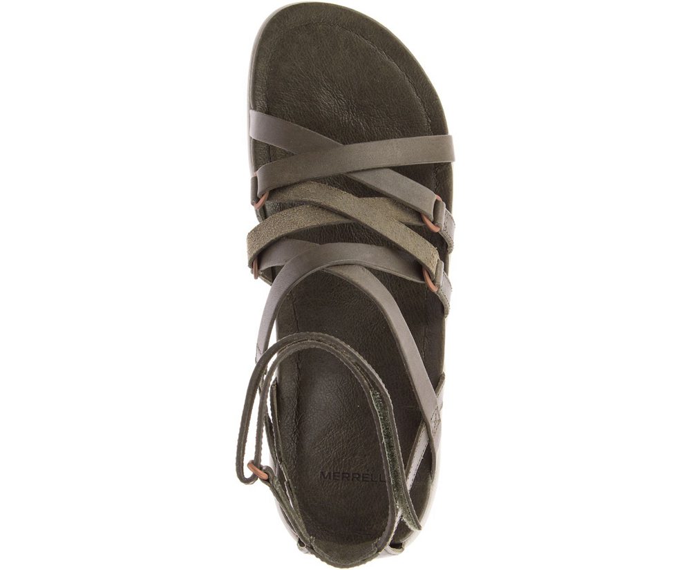 Sandalias Mujer - Merrell Kalari Shaw Mid - Verde Oliva - UBGS-35794